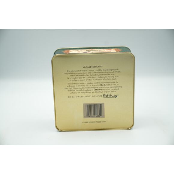 Vintage Hershey's Milk Chocolate Tin Canister – Nostalgic Edition #5 – Empty - Picture 4 of 5